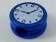 Minifigure, Head, Modified Cookie Shape with White Clock and Black Hands Pattern (Clock King), 14396c01pb02  