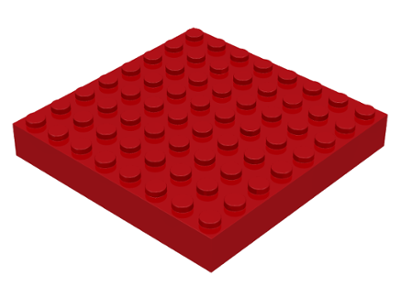 Brick 8 x 8, 4201 Red U