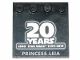 Tile, Modified 4 x 4 with Studs on Edge with SW '20 YEARS LEGO STAR WARS 1999-2019' and 'PRINCESS LEIA' Pattern, 6179pb150  