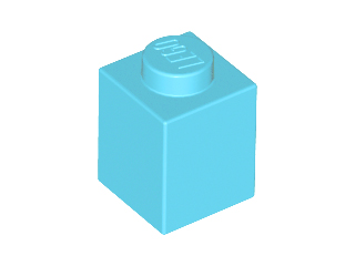 Brick 1 x 1, 3005 Medium Azure N
