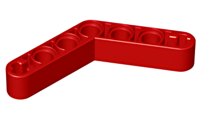 Деталь LEGO Technic, Liftarm, Modified Bent Thick 1 x 7 (4 - 4) 32348 (42165) Red U