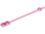 Bar 12L with 1 x 2 Plate End Hollow Studs and 1 x 1 Round Plate End, 99784 Trans-Dark Pink U