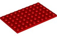 Plate 6 x 10, 3033 Red U