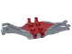 Dinosaur Body Pteranodon, 4 Studs, 6 Clips with Fixed Dark Red Top, 98085c03