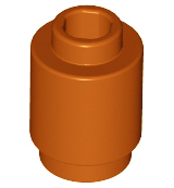 Brick, Round 1 x 1, 3062 Dark Orange U