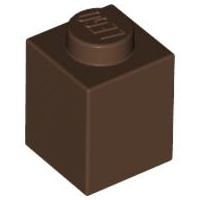 Brick 1 x 1, 3005 Brown U