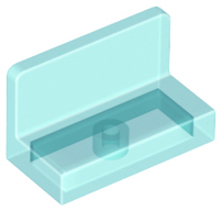 Panel 1 x 2 x 1 with Rounded Corners, 4865b Trans-Light Blue U