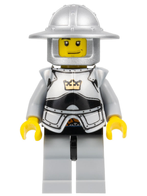 Минифигурка Lego Castle Fantasy Era - Crown Knight Scale Mail with Crown, Breastplate, Helmet with Broad Brim, Smirk and Stubble Beard cas387