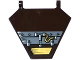 Flag 5 x 6 Hexagonal with Wooden Boards and Hinge Pattern Model Left Side (Sticker) - Set 70747, x1435pb013L