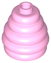 Деталь LEGO Конус Lego Cone 2 x 2 x 1 2/3 with Stacked Rings (Beehive / Cotton Candy) 35574 U  Bright Pink