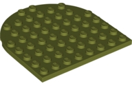 Plate, Round 8 x 8 Rounded End, 41948 Olive Green U