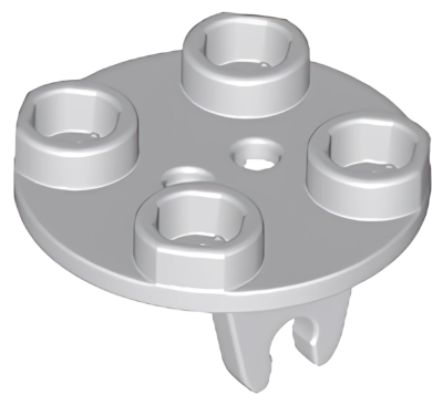 Деталь LEGO Plate, Round 2 x 2 Thin with Wheel Holder 2655 (26716) Light Bluish Gray N