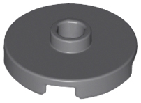 Tile, Round 2 x 2 with Open Stud, 18674 Dark Bluish Gray U