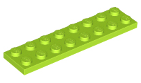 Plate 2 x 8, 3034 Lime N