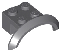Vehicle, Mudguard 4 x 2 1/2 x 1 with Arch Round, 98282 Dark Bluish Gray U