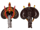 Minifigure, Hair Bun with Braid and Gold Hood with Royal Insignia Pattern (SW Queen Amidala), 98119pb01  