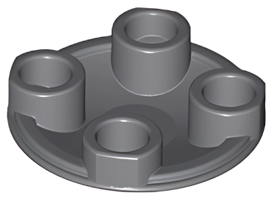 Деталь LEGO Plate, Round 2 x 2 with Rounded Bottom (Boat Stud) 2654 Dark Bluish Gray N