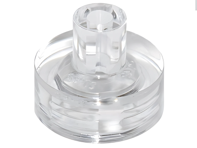 Деталь LEGO Lego Tile, Round 1 x 1 with Bar and Pin Holder 20482 (31561, 31570, 100765) Trans-Clear N