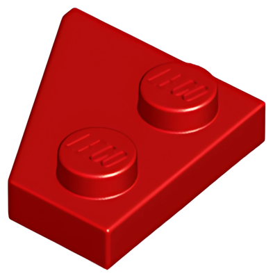 Деталь LEGO  Lego Wedge, Plate 2 x 2 Right 24307 Red U