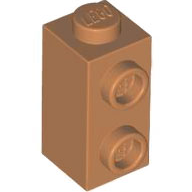Деталь Lego Brick, Modified 1 x 1 x 1 2/3 with Studs on Side 32952 Medium Nougat N