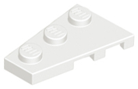 Wedge, Plate 3 x 2 Left, 43723 White N