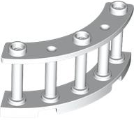 Fence 4 x 4 x 2 Quarter Round Spindled with 3 Studs, 21229 White N