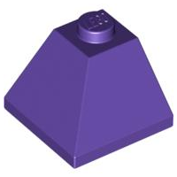 Slope 45 2 x 2 Double Convex Corner, 3045 Dark Purple N