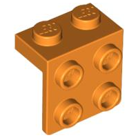 Деталь Lego Скоба Bracket 1 x 2 - 2 x 2 44728 (21712, 86644, 92411) Orange N