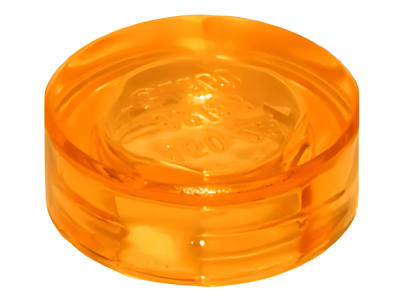 Деталь LEGO Tile, Round 1 x 1 98138 Trans-Orange U