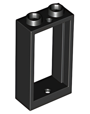 Деталь LEGO  Lego Window 1 x 2 x 3 Flat Front 60593 Black U