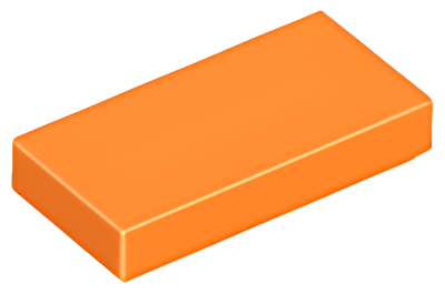 Деталь LEGO Tile 1 x 2 with Groove 3069b Orange U