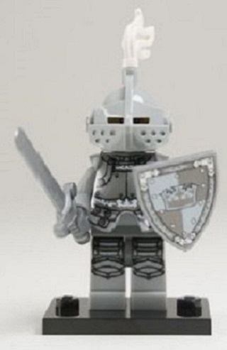 Минифигурка Lego Heroic Knight, Series 9 (Complete Set with Stand and Accessories) col09-4