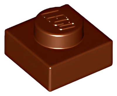 Деталь LEGO Plate 1 x 1 3024 (28554, 30008) Reddish Brown U