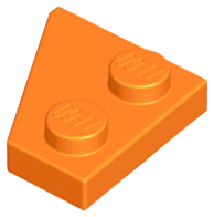 Wedge, Plate 2 x 2 Right, 24307 Orange U