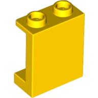 Panel 1 x 2 x 2 with Side Supports - Hollow Studs, 87552 Yellow N