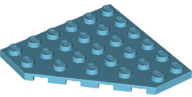 Wedge, Plate 6 x 6 Cut Corner, 6106 Medium Azure U