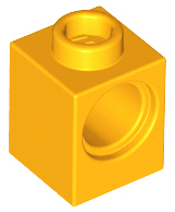Technic, Brick 1 x 1 with Hole, 6541 Bright Light Orange N