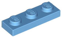 Plate 1 x 3, 3623 Medium Blue N