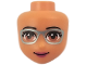 Mini Doll, Head Friends with Medium Nougat Eyes, Metallic Light Blue Glasses, Magenta Lips, and Closed Mouth Pattern, 37588