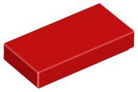 Tile 1 x 2, 3069 Red N