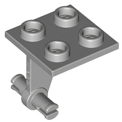 Деталь LEGO Lego Plate, Modified 2 x 2 Thin with Dual Wheels Holder - Split Pins 4870 Light Bluish Gray U