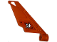 Bionicle Wing Small / Tail with Axle Hole with Ninja Skull with Crossed Swords and 2 Bolts Pattern on Right Side (Sticker) - Set 70604, 61800pb05R