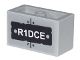 Panel 1 x 2 x 1 with Rounded Corners and 2 Sides with 'R1DCE' and Metal Plates and Rivets Pattern (Sticker) - Set 70840, 23969pb006  