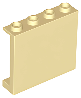 Деталь LEGO Панель Lego Panel 1 x 4 x 3 with Side Supports - Hollow Studs 60581 (35323, 87543) Tan U