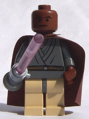 Минифигурка Lego Mace Windu - Trans-Light Purple Light-Up Lightsaber sw0133