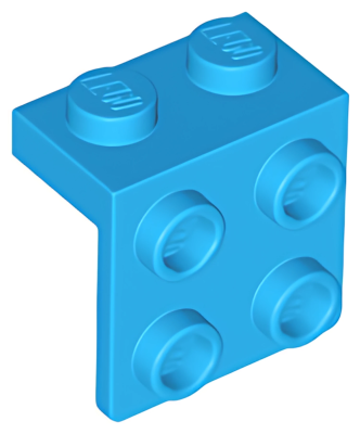 Деталь LEGO Bracket 1 x 2 - 2 x 2 44728 (21712, 86644, 92411) Dark Azure U