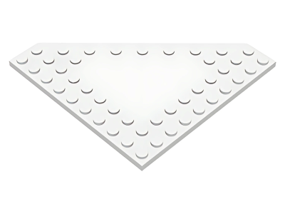 Деталь Lego Wedge, Plate 10 x 10 Cut Corner with no Studs in Center 92584 White U