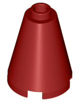 Cone 2 x 2 x 2 - Open Stud, 3942c Dark Red U