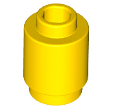 Brick, Round 1 x 1, 3062 Yellow U