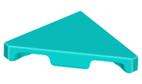 Tile, Modified 2 x 2 Triangular, 35787 Dark Turquoise N